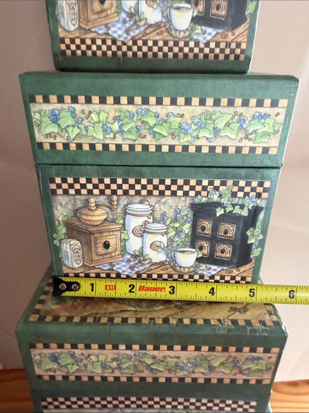 Vintage Bob’s Boxes Nesting Set 5pc Coffee & Tea Shelly Reins Smith